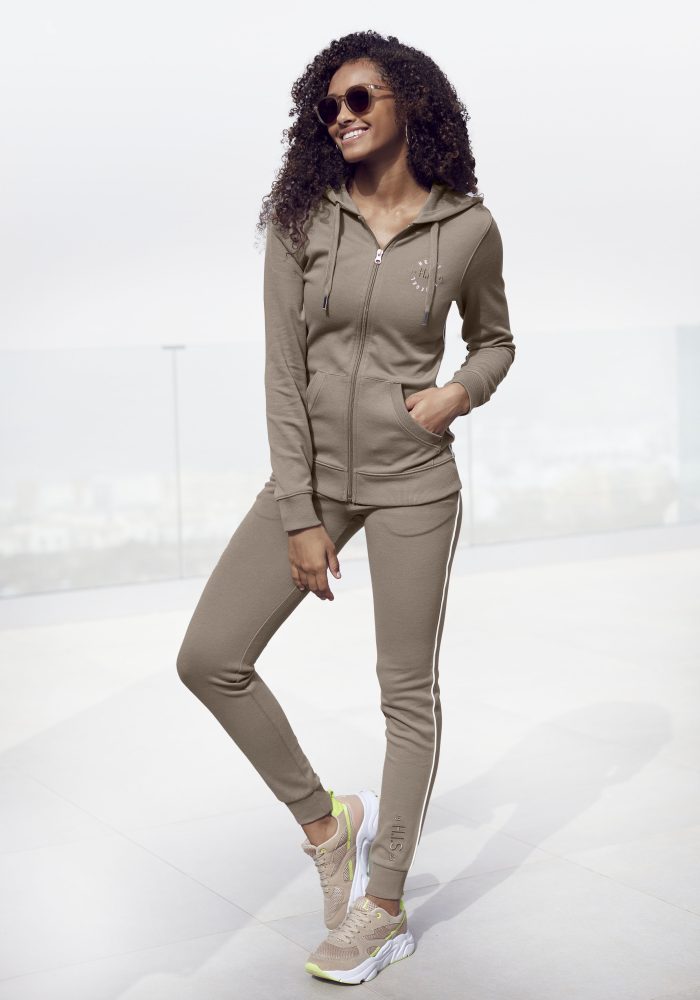 H.I.S Kapuzensweatjacke, mit seitlichem Piping und kleiner Markenstickerei