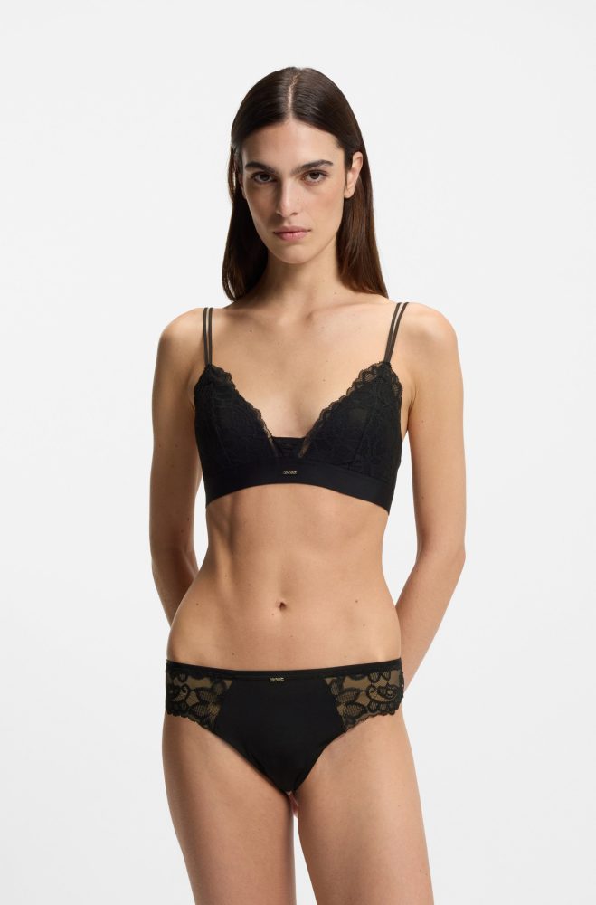 BOSS - Triangel-BH, ohne Bügel, für Damen, Black, Größe M