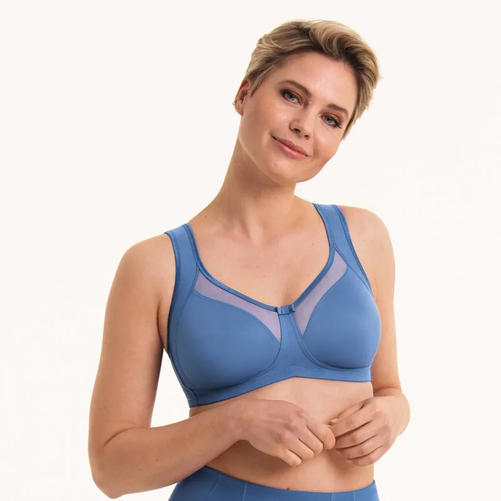 Anita - Clara - Komfort BH ohne Bügel, für Damen, Blau, Größe 80G