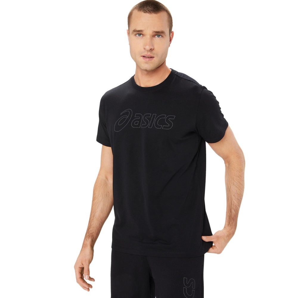 Asics - T-Shirt, Rundhals, kurzarm, für Herren, Black, Größe M