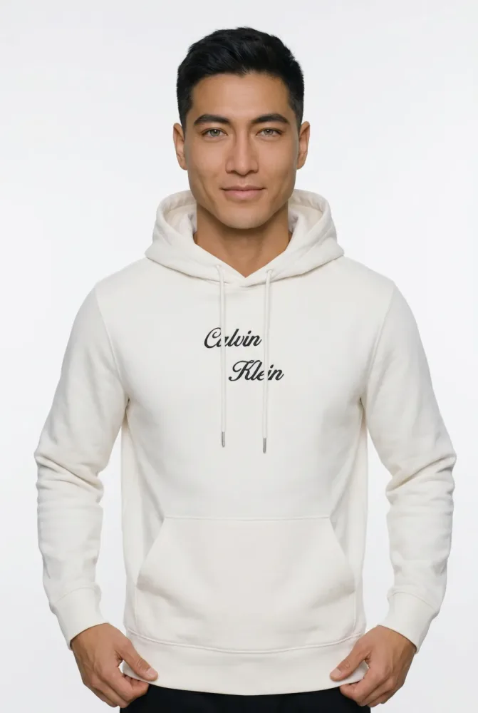 Calvin Klein Jeans Kapuzensweatshirt, Stickerei, Regular Fit, reine Baumwolle