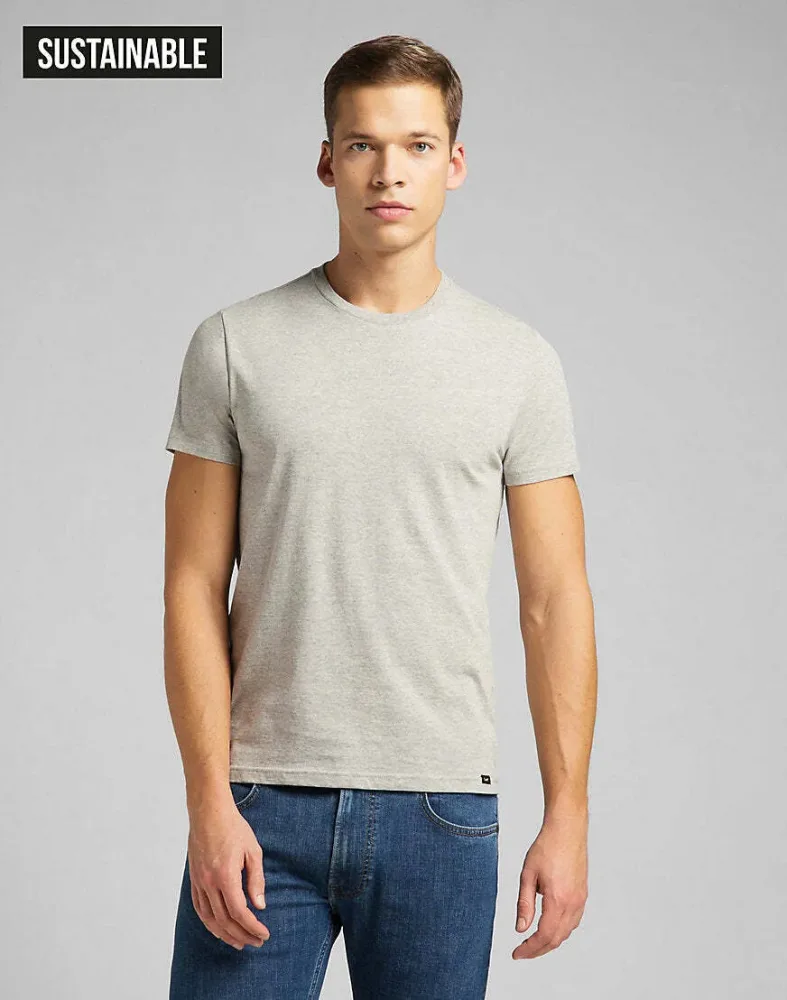 Lee - T-Shirt Crew 2 pack, für Herren, Taubengrau, Größe XL