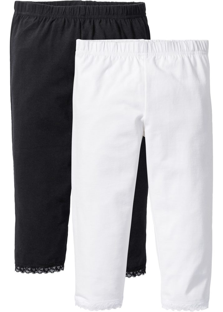 bonprix Caprileggings aus Baumwolle und Elasthan, mit elastischem Komfortbund, unifarben