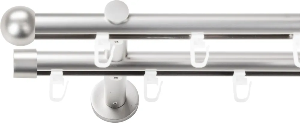SN DECO GROUP Gardinenstange Ø 19 mm 2 läufig-läufig Fixmass;kürzbar