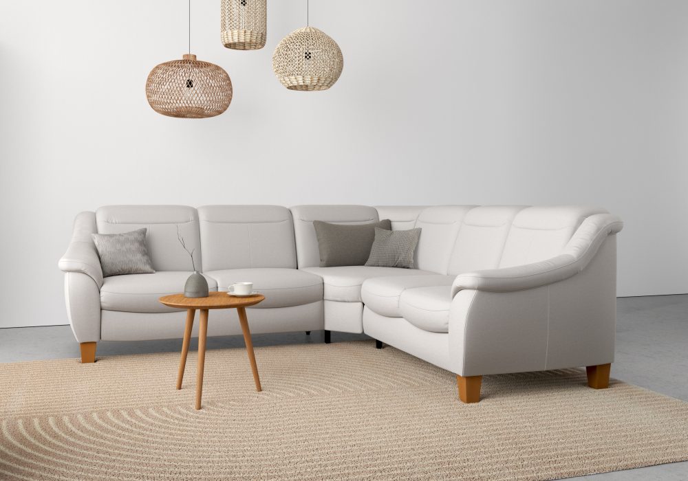 Home affaire Ecksofa »Caldera«, Federkern, wahlweise mit Kopfteilverstellung, Bettfunktion und Bettkasten, auch in Easy Care-Bezug für einfachts Reinigen mit Wasser