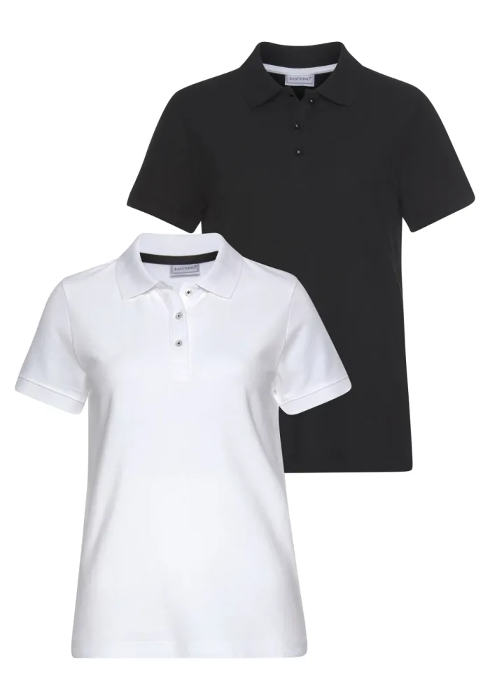 Eastwind Poloshirt Packung, 2er-Pack, 2 Stk. figurumspielende Passform, Polokragen, Basic-Stil