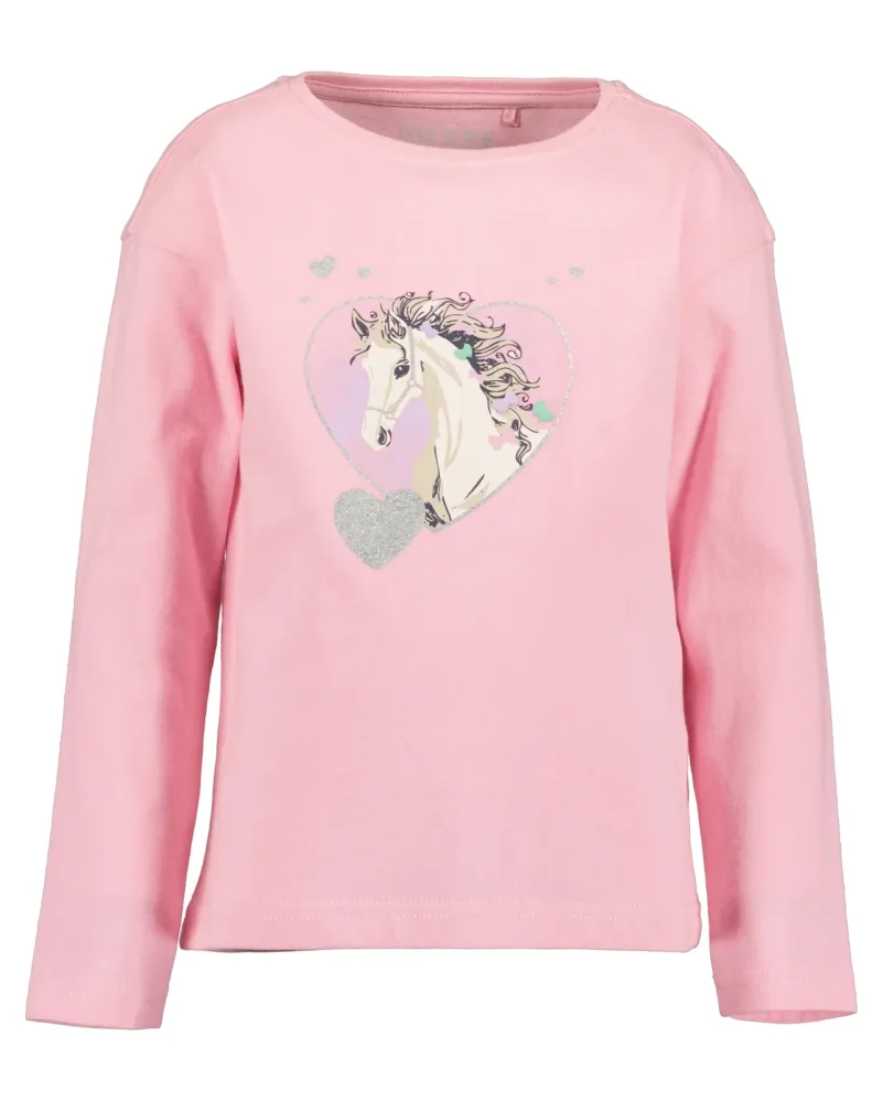 Blue Seven Langarmshirt Baumwolle, Glitzerdruck