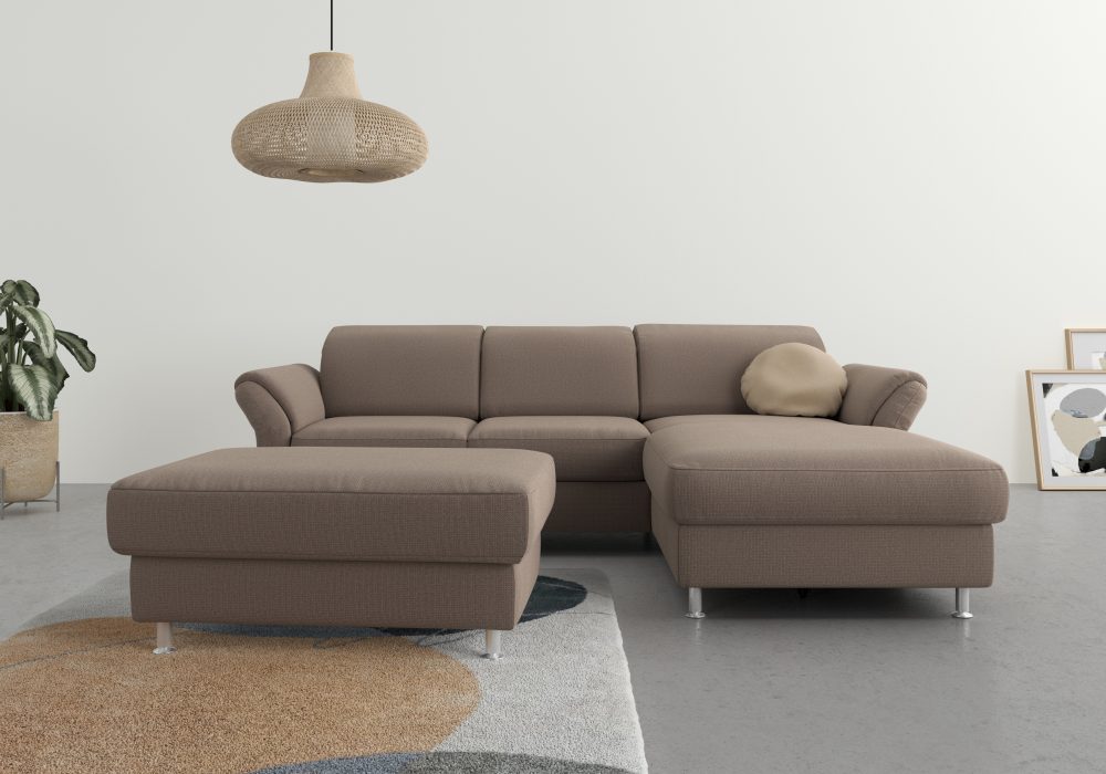 sit&more Ecksofa, wahlweise mit Bettfunktion, Bettkasten und Kopf- und Armteilverstellung
