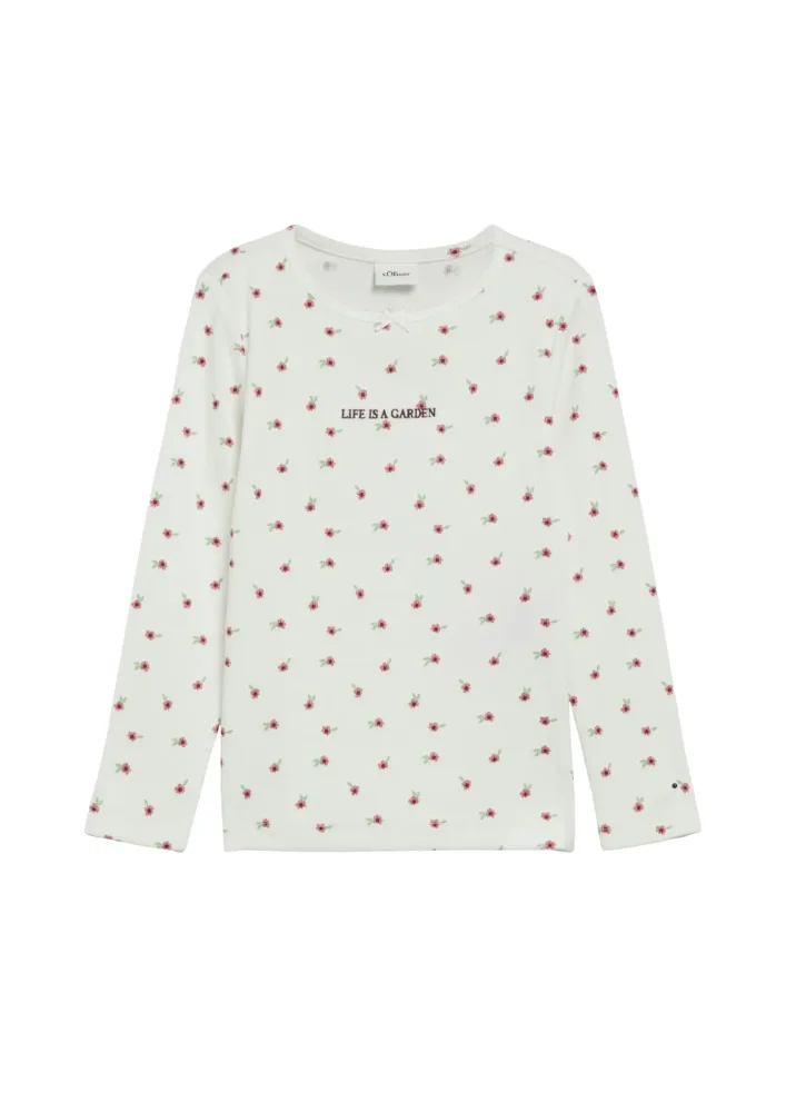 s. Oliver - T-Shirt, 116/122/SLIM, Weiss