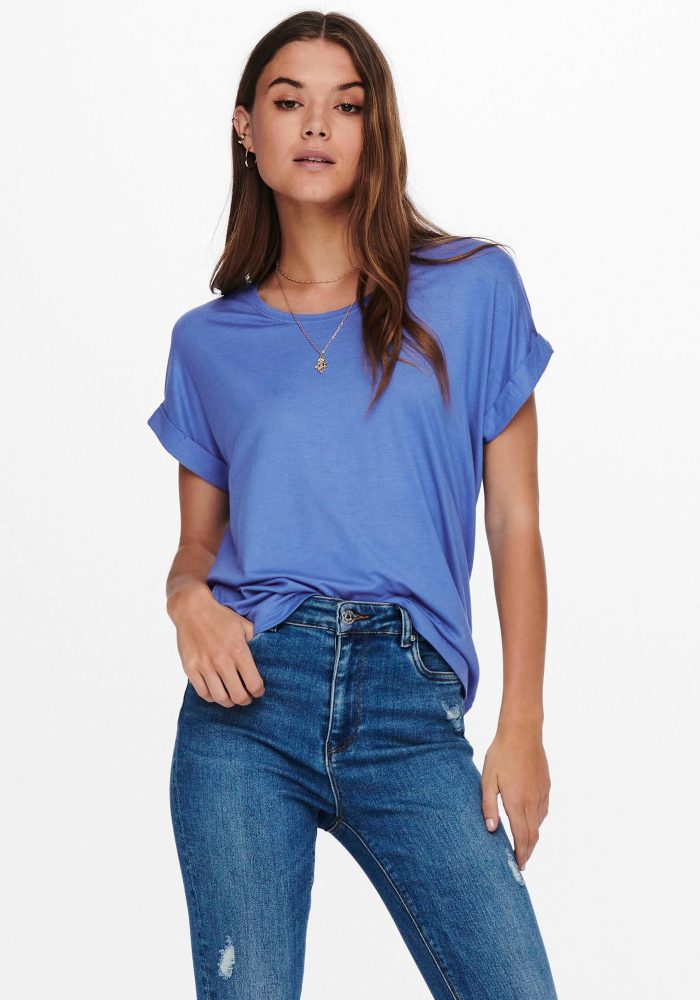 Only - T-Shirt, für Damen, Blau, Größe XS