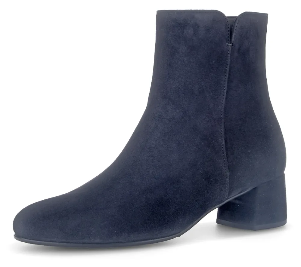 Gabor Stiefelette, Blockabsatz, Businesschuh, Ankleboots mit seitlicher Ziernaht