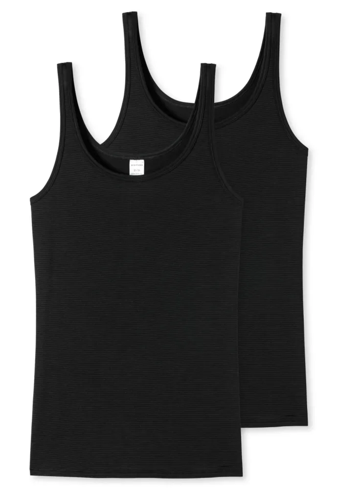 Schiesser - Modal Essential Trägertop, für Damen, Schwarz, Größe 46