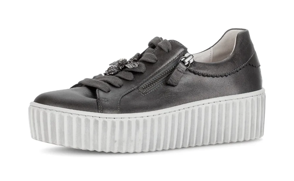 Plateau-Sneaker Gabor grau