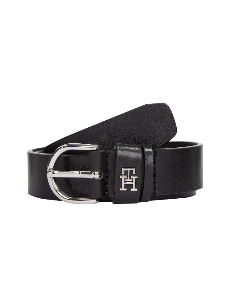 Tommy Hilfiger - Ledergürtel, für Damen, Black, Größe 80