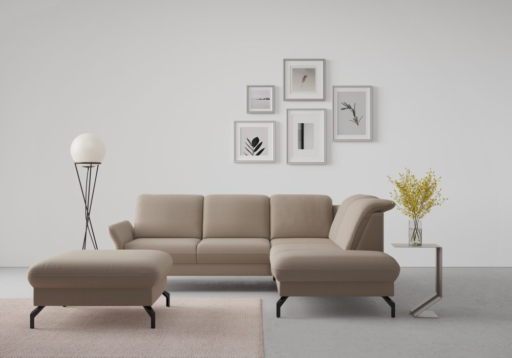 sit&more Ecksofa »Fashion«, wahlweise mit Kopfteilverstellung und Vorziehsitz, motorisch
