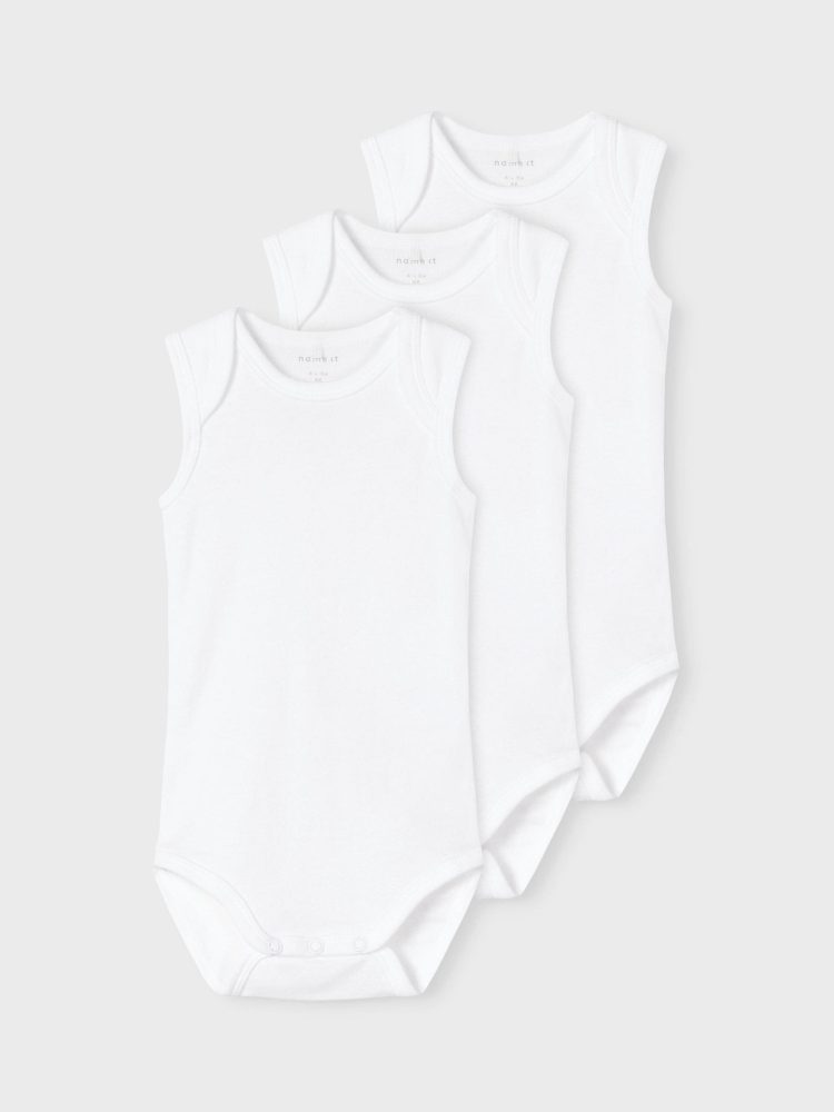 Name It - Body, 3er-Pack, 80, Weiss