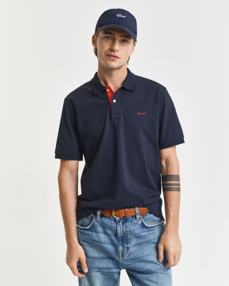 Gant - Poloshirt, kurzarm, für Herren, Marine, Größe M