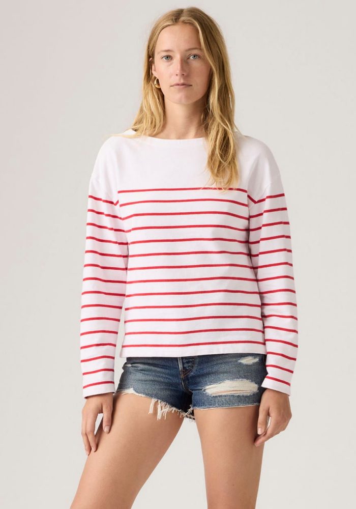 Levi's® - T-Shirt, langarm, für Damen, Zweifarbig Größe S