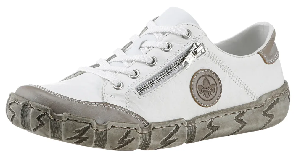 Rieker Sneaker mit Zierreissverschluss, Freizeitschuh, Halbschuh, Schnürschuh
