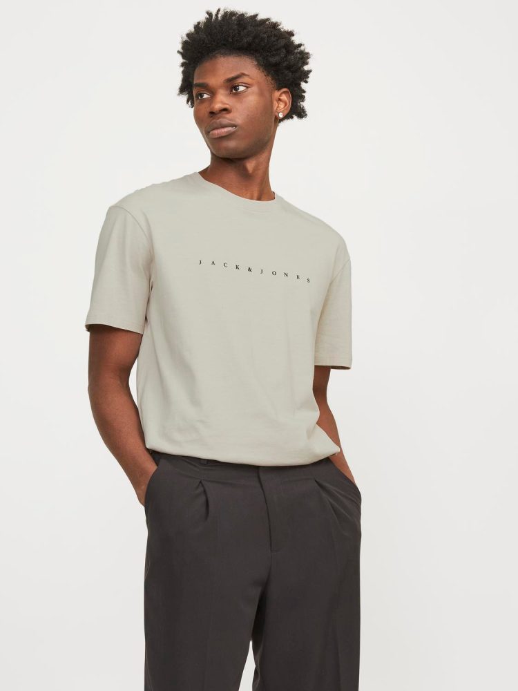 Jack & Jones - T-Shirt, für Herren, Ecru, Größe S