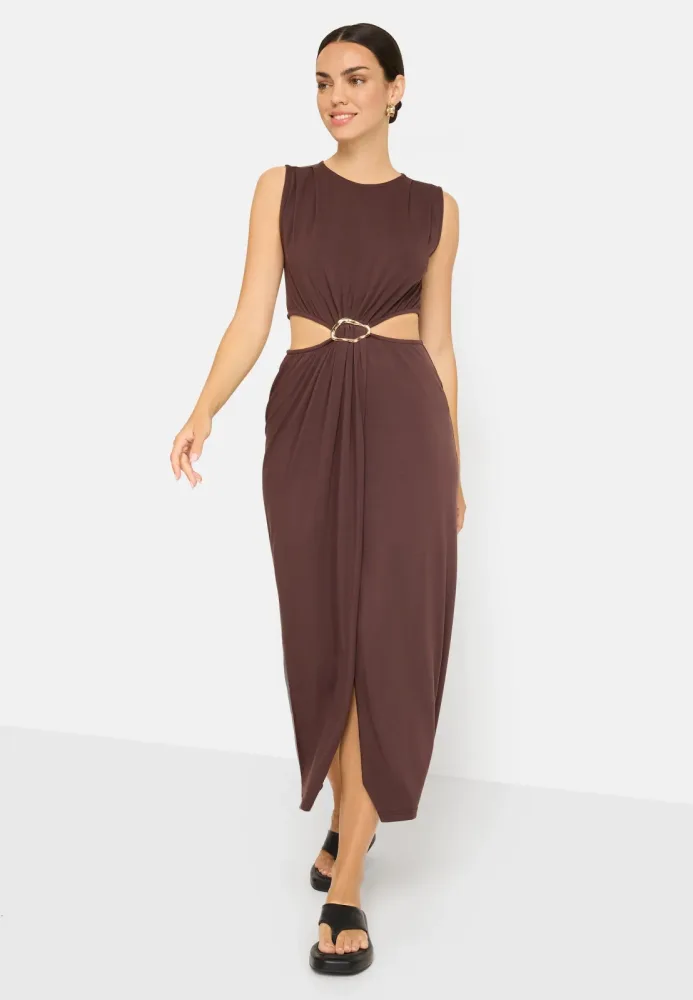 LSCN by LASCANA Maxikleid Ohne Taschen mit modischen Cut-outs in der Taille