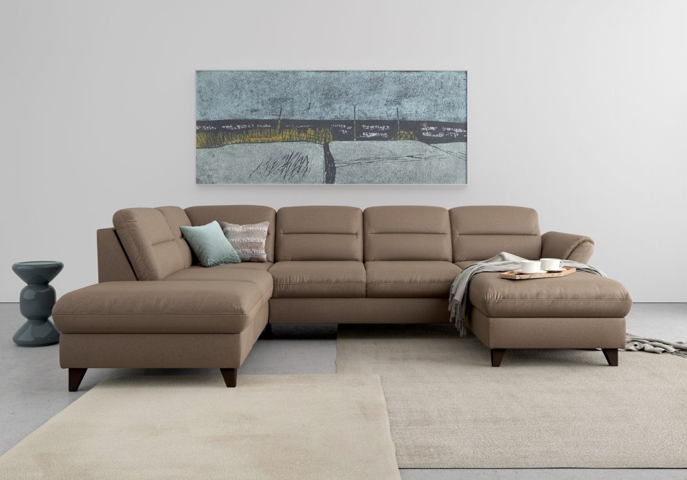 sit&more Wohnlandschaft »Mellum«, inklusive Federkern, wahlweise mit Bettfunktion, Stauraum und Armteilfunktion