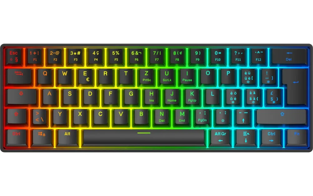 DELTACO Mechanical Keyboard DK470 GAM-175-CH Hot-Swap,KTT Switches,Black