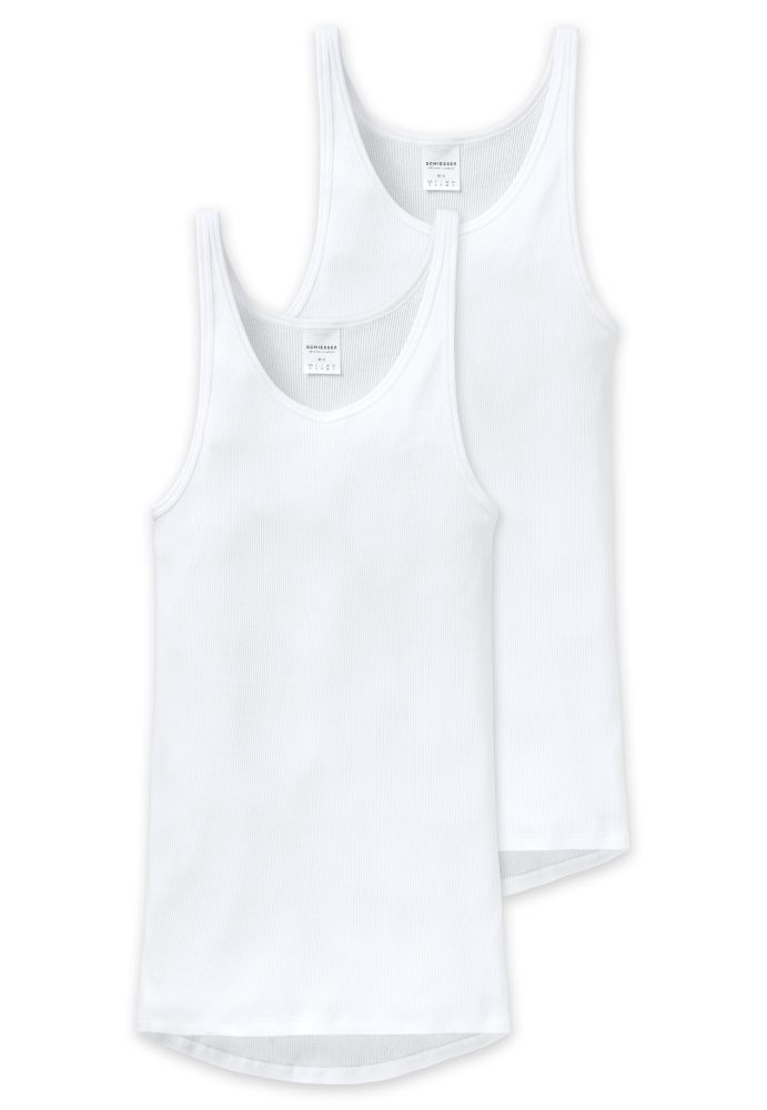 Schiesser - Tanktop Doppelripp, für Herren, Weiss, Größe S