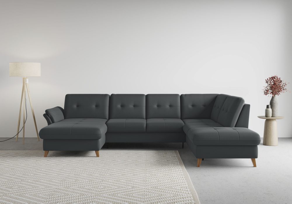 sit&more Wohnlandschaft »Göteborg«, inklusive Sitztiefenverstellung und Federkern, wahlweise mit Bettfunktion und Bettkasten