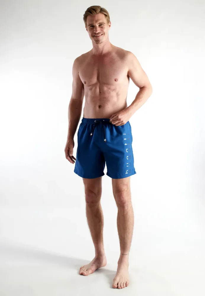 bugatti Badeshorts basic, mit Logodruck, mit Kordelzug, bequem