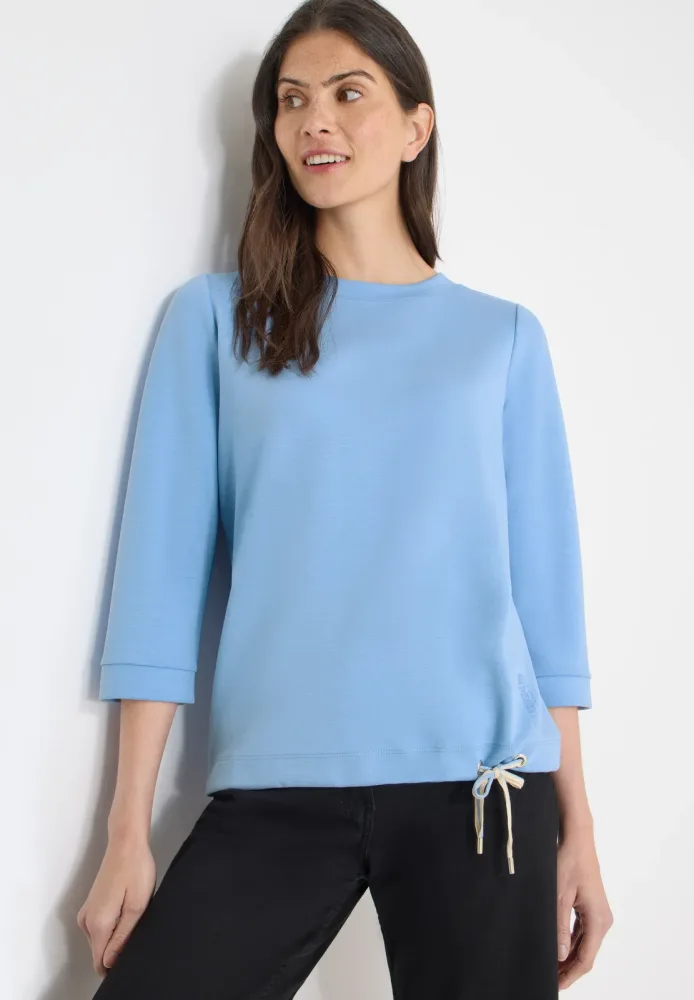 Cecil 3/4-Arm-Shirt mit Kordelzug am Saum