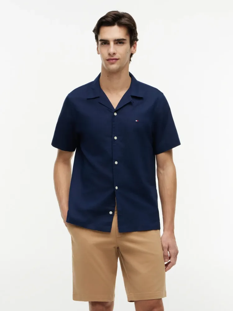 Tommy Hilfiger - Hemd, kurzarm, für Herren, Marine, Größe M