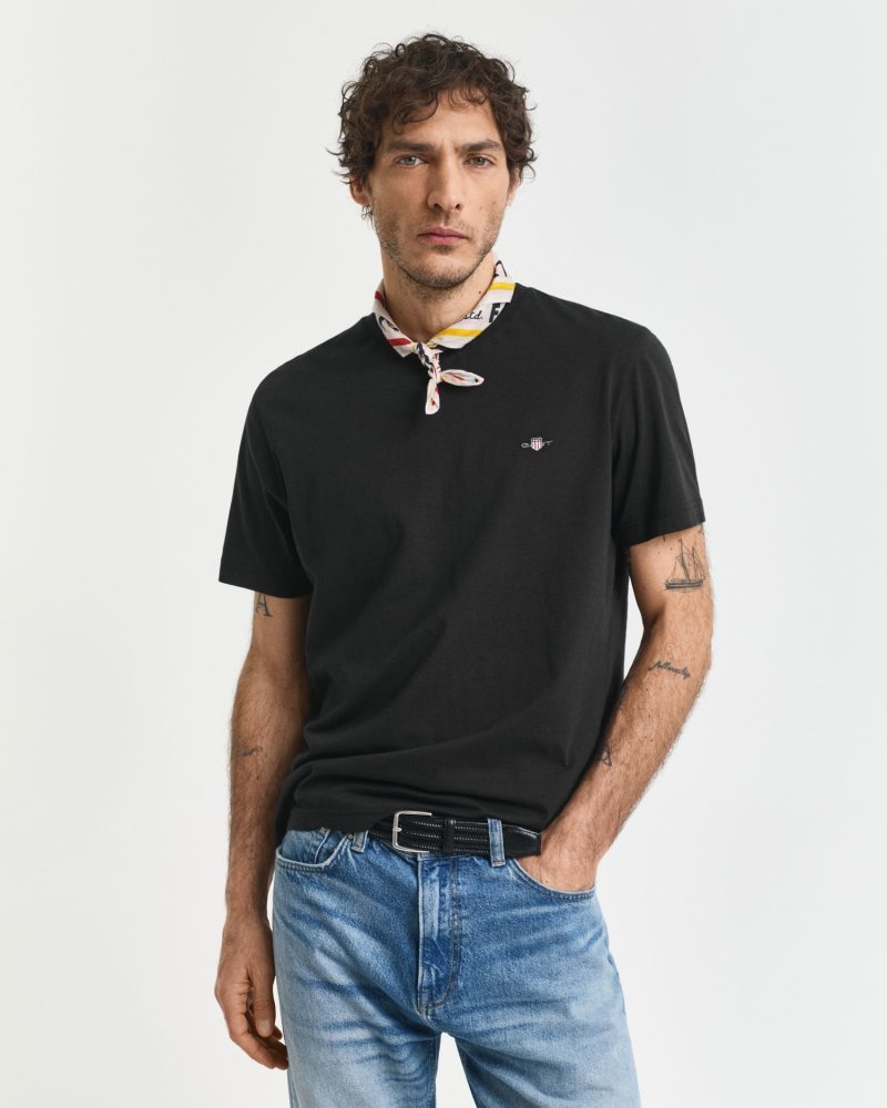 Gant - T-Shirt, für Herren, Noir, Größe S