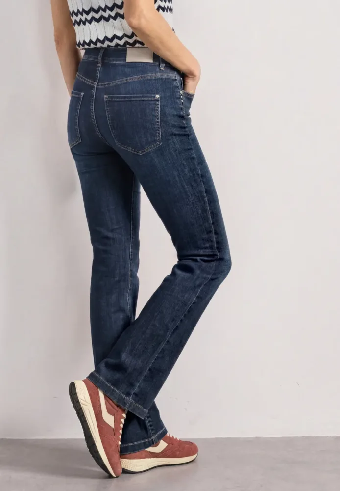 High Waist Bootcut Jeans im Slim Fit
