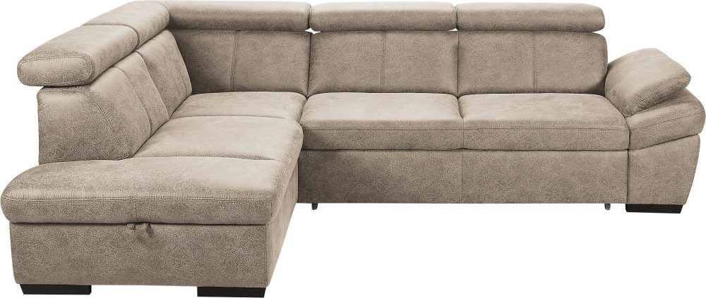 exxpo - sofa fashion Ecksofa, inklusive Kopfteil- und Armteilverstellung, wahlweise mit Bettfunktion und Bettkasten