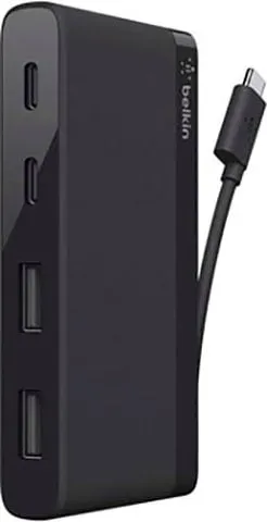 Belkin - 4-port Usb-c Travel, Schwarz