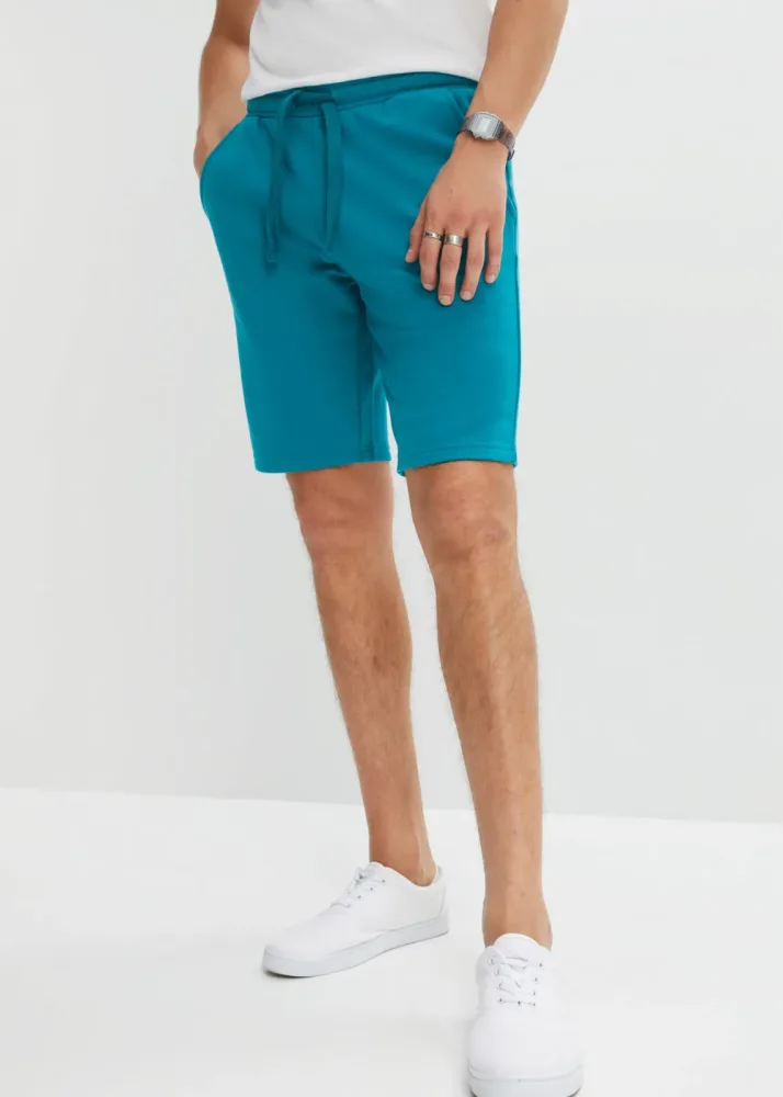 bonprix Sweat-Bermuda in Regular Fitpetrol 60Herren