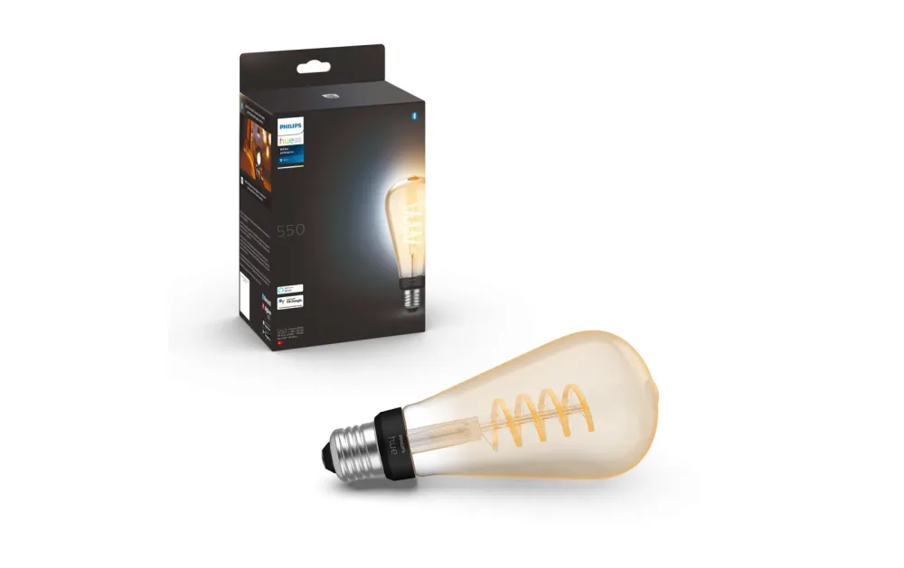 Philips Hue White Ambiance E27 Giant Edison ST72 Filament 1x Lampe – LED/Leuchtmittel/Glühbirne