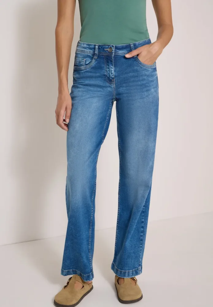 High Waist Wide Leg Jeans im Loose Fit