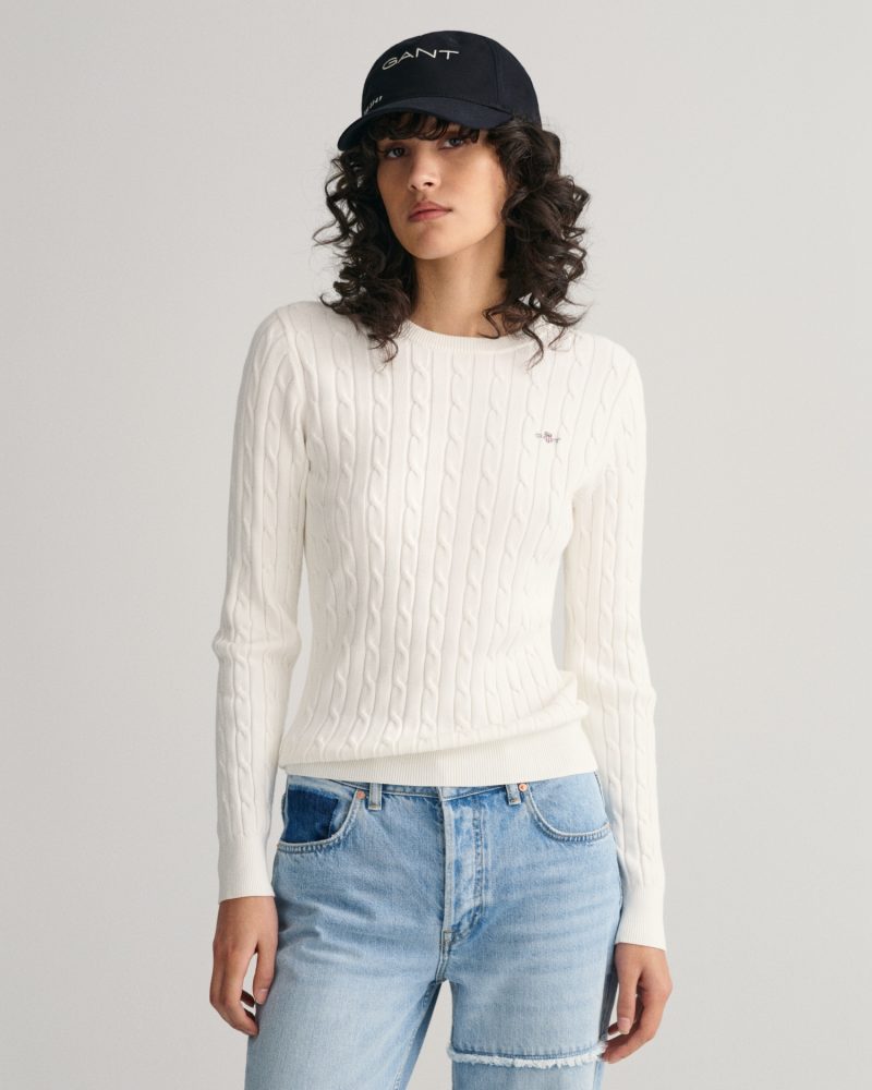 Gant - Pullover, für Damen, Weiss Größe M