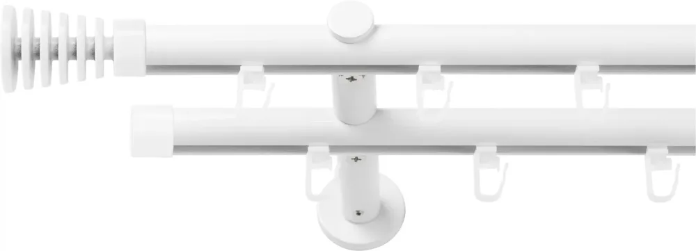SN DECO GROUP Gardinenstange Ø 19 mm 2 läufig-läufig Fixmass;kürzbar