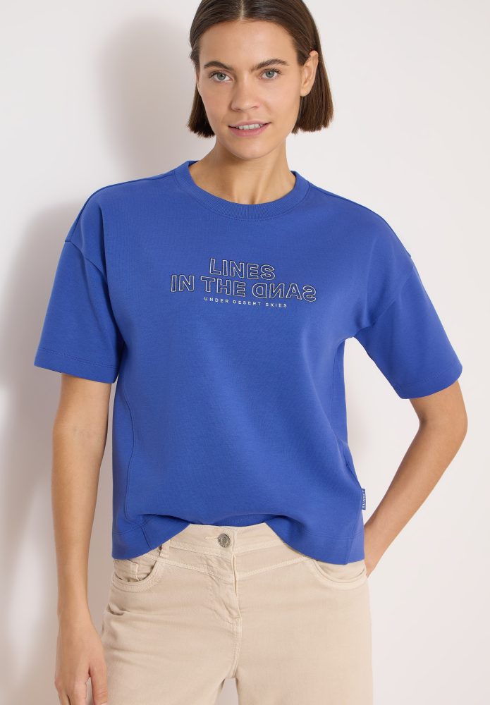 Cecil Sweater, Kurzarm Sweatshirt mit Embroidery