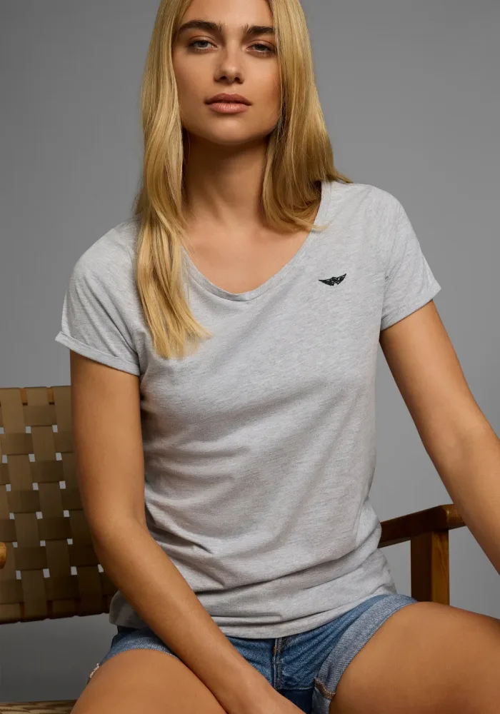 Arizona T-Shirt Kurzarm, figurbetont, Basic-Stil, aus Baumwollmischung