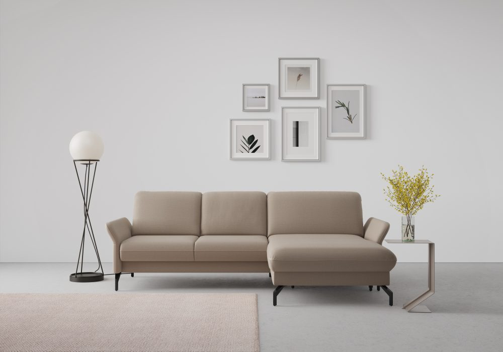 sit&more Ecksofa »Fashion«, wahlweise mit Kopfteilverstellung und Vorziehsitz, motorisch