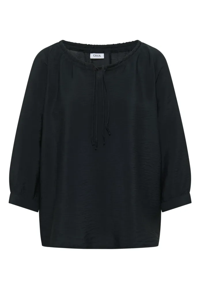 Carmen-Bluse mit Halbarm und Bändern
