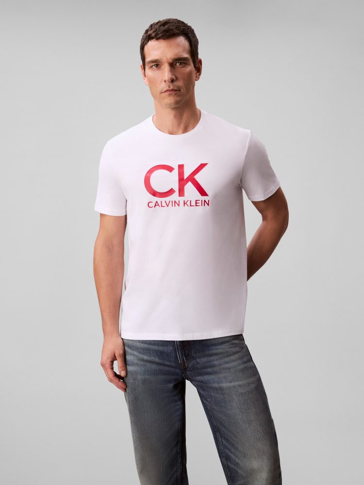 Calvin Klein Jeans - T-Shirt, für Herren, Weiss, Größe M