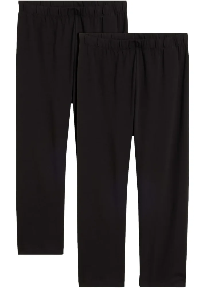 bonprix Caprileggings Skinny Fit, mit Elasthan-Anteil, im 2er-Pack, in mehreren Grössen