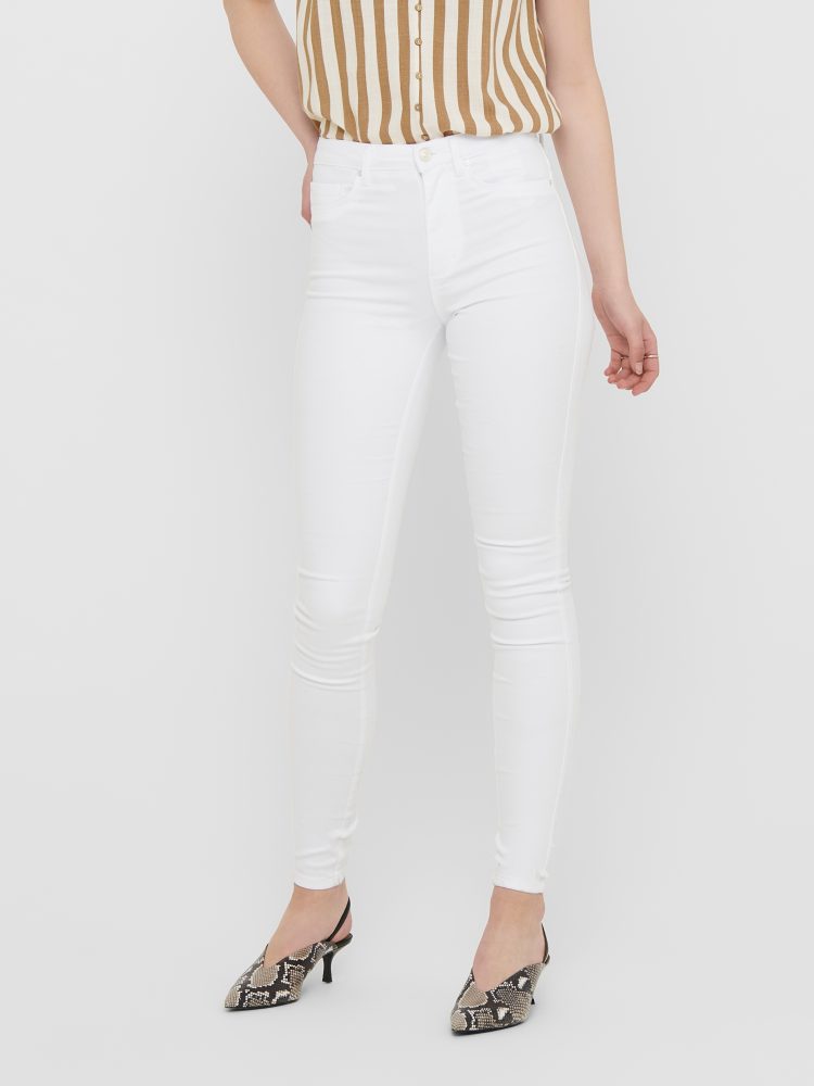 Only - Jeans, High Rise Skinny Fit, für Damen, Weiss, Größe XL