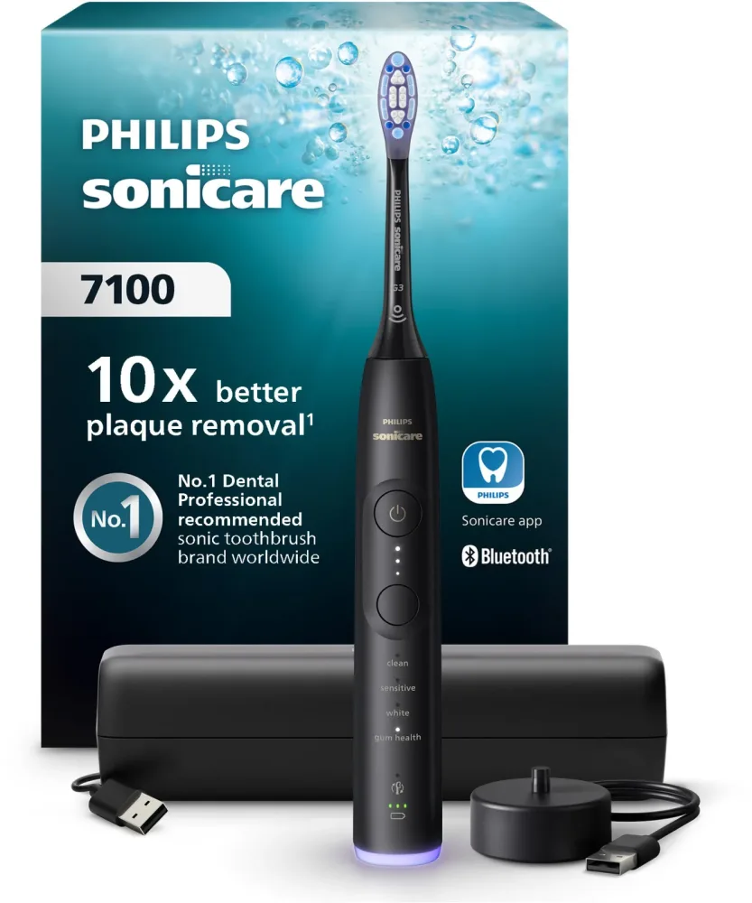 Philips Sonicare 7100 elektrische Schallzahnbürste Hx7421/01 schwarz