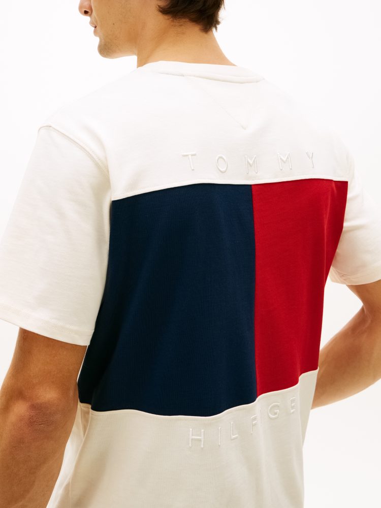 Tommy Hilfiger - T-Shirt, für Herren, Offwhite, Größe XL